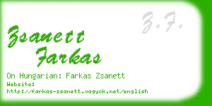 zsanett farkas business card